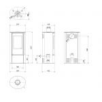 KRATKI ERIK ø 150mm 5,5 kW - Gold Satin – obrázek 6